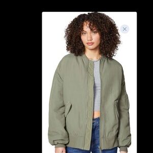 NWT Florence by mills galaxy bomber Khaki green jacket- oversized size xxs